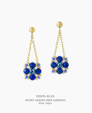 Secret Garden Drop Earrings - Lapis