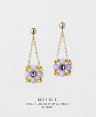 Secret Garden Drop Earrings - Kunzite