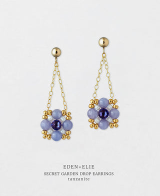 Secret Garden Drop Earrings - Tanzanite