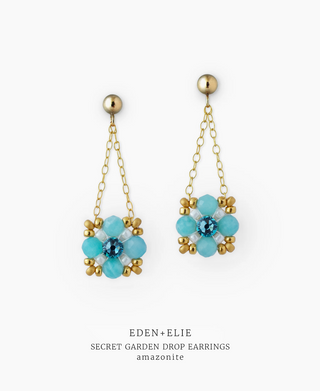 Secret Garden Drop Earrings - Amazonite