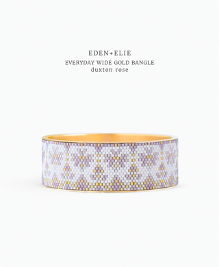 Everyday Wide Gold Bangle - Duxton Rose