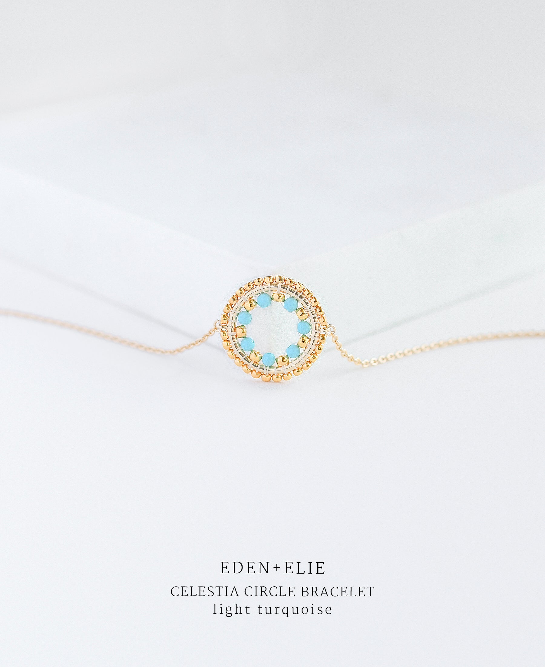 EDEN + ELIE Celestia Circle Bracelet - Light Turquoise