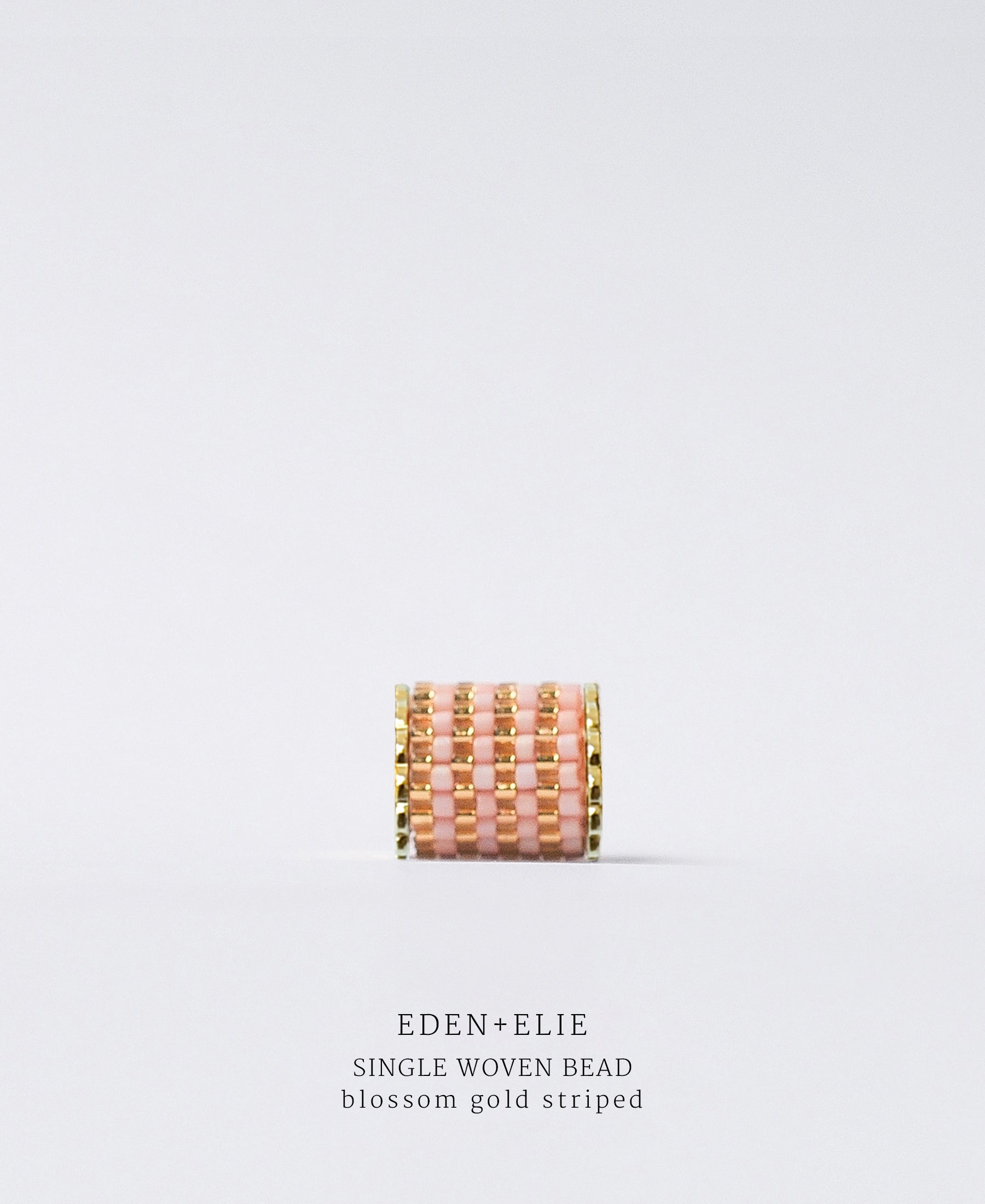 EDEN + ELIE Necklace Bar single bead + optional chain - blossom gold striped