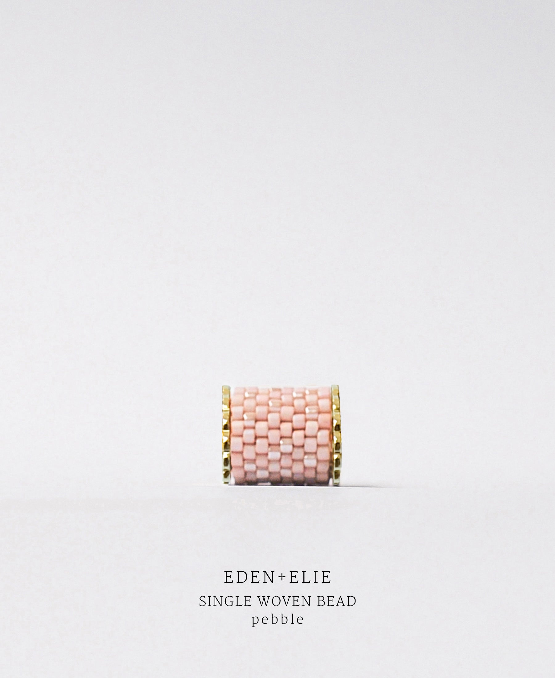 EDEN + ELIE Necklace Bar single bead + optional chain - pebble grey