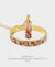 EDEN + ELIE Modern Peranakan capsule pendant necklace + bangle gift set - peach