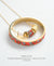 EDEN + ELIE Modern Peranakan adjustable length necklace + bangle gift set - vermilion