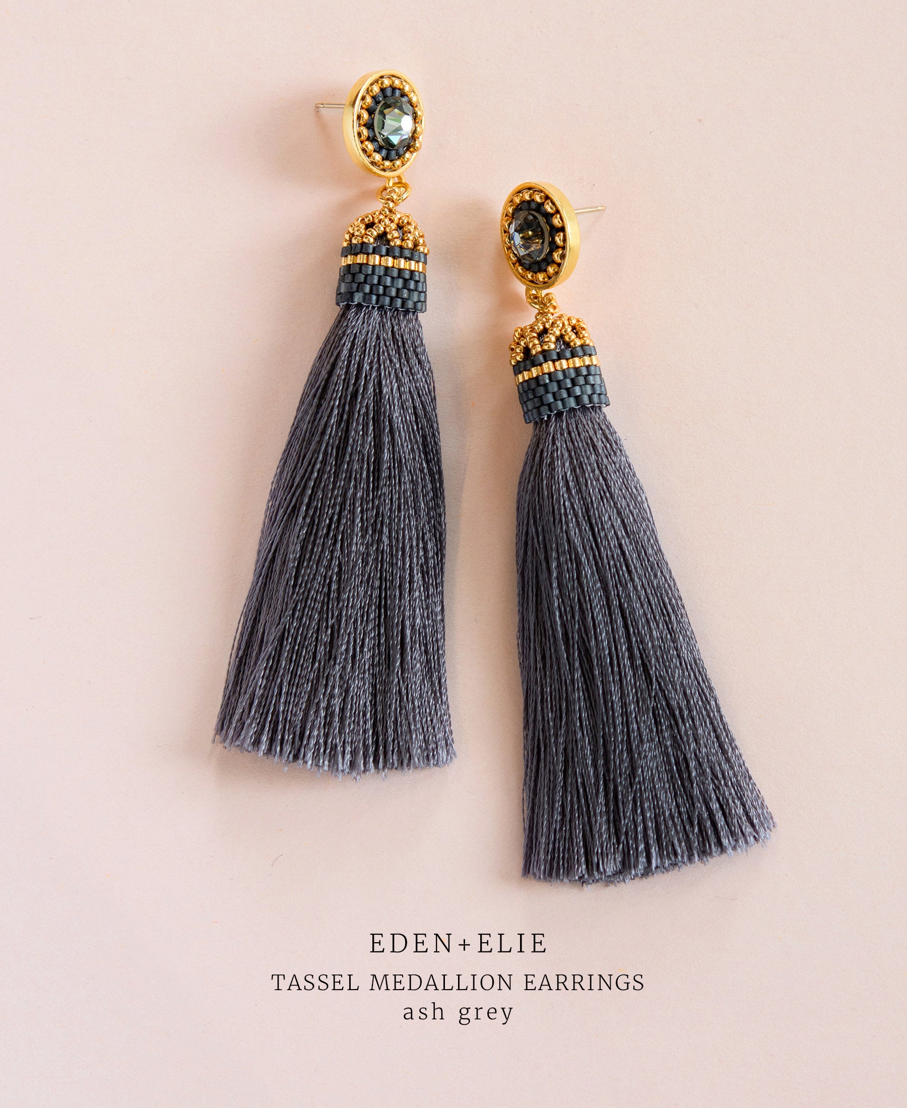 Ash colour earrings on sale